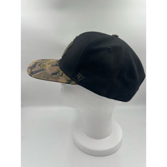 Tampa Bay Rays Snapback Hat Cap - Adjustable - Black Camo - '47 Brand - Picture 3 of 5